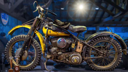 Vintage Harley-Davidson motorcycle displayed in a striking HD desktop wallpaper, showcasing classic design and timeless appeal for enthusiasts and collectors.
