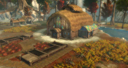 HD desktop wallpaper featuring the rich landscapes of Janthir Wilds from the video game Guild Wars 2, showcasing vibrant colors and immersive environments.