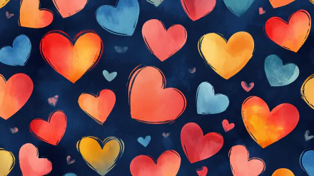 A vibrant heart pattern designed as an HD desktop wallpaper, adding a touch of love and warmth to your background.