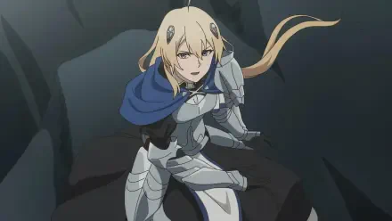 Anime-inspired HD desktop wallpaper featuring a character in armor with long hair and a blue cape, embodying the theme I Parry Everything.