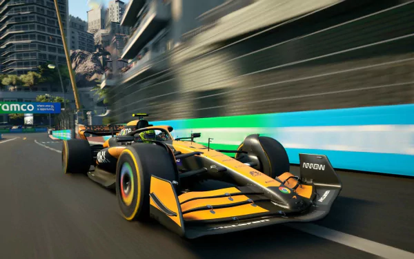 HD desktop wallpaper and background of the video game F1 Manager 2024, featuring a sleek design and vibrant colors.