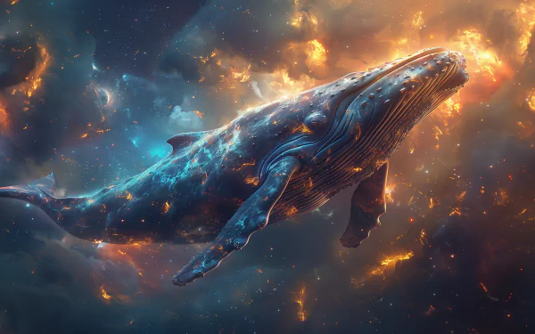 whale space fantasy HD Desktop Wallpaper | Background Image