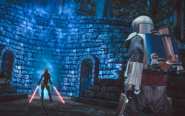 HD desktop wallpaper featuring imagery from the video game Star Wars: Bounty Hunter, capturing the essence of the galaxy's bounty hunters in dynamic visuals.