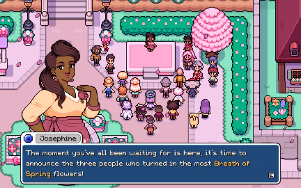 A captivating HD desktop wallpaper from the video game Fields of Mistria, showcasing its vibrant landscapes and immersive atmosphere for an engaging backdrop.