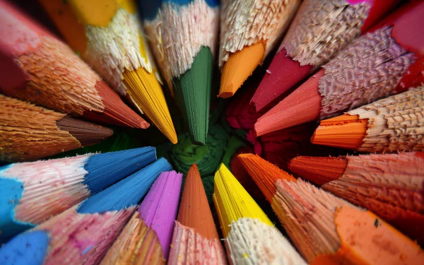 A vibrant HD desktop wallpaper featuring intricate designs created with colored pencil, offering a burst of color and creativity for your background.