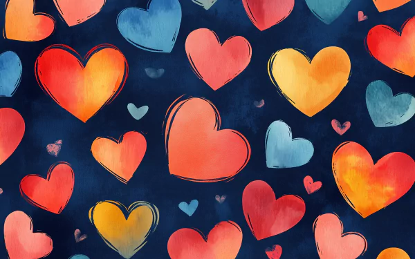 A vibrant heart pattern designed as an HD desktop wallpaper, adding a touch of love and warmth to your background.