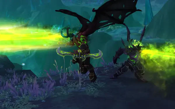 HD wallpaper featuring scenes and characters from World of Warcraft: The War Within, showcasing the epic fantasy world of the popular video game, World of Warcraft.