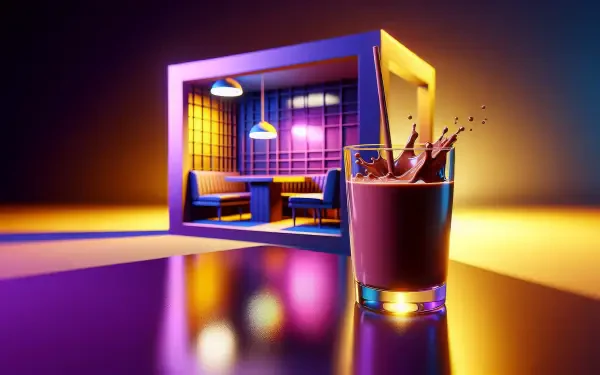 A high-definition desktop wallpaper featuring rich, inviting chocolate milk, providing a visually appealing background for any screen.