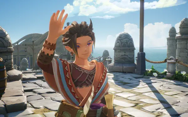 HD desktop wallpaper featuring art from the video game Visions of Mana, showcasing vibrant colors and captivating designs that enhance your gaming experience.