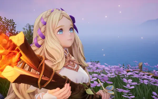 HD desktop wallpaper featuring imagery from the video game Visions of Mana, showcasing its vibrant aesthetic and captivating design elements.