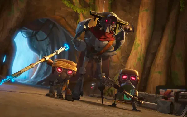 A vibrant 4K Ultra HD wallpaper featuring characters from the TV show Star Wars: Young Jedi Adventures, showcasing their adventurous spirit in a galaxy far, far away.