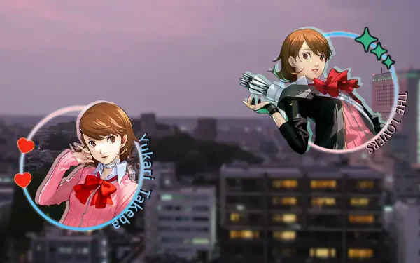 HD desktop wallpaper featuring Yukari Takeba from the video game Persona 3 Reload, capturing the character's vibrant essence and style in a visually engaging design.