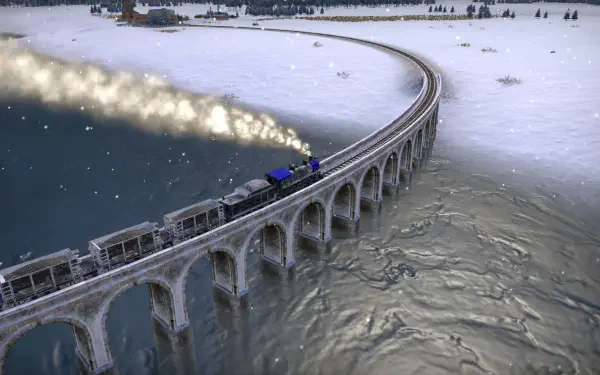 HD desktop wallpaper featuring a train from the video game Railroad Corporation 2, showcasing an engaging design for gaming enthusiasts.