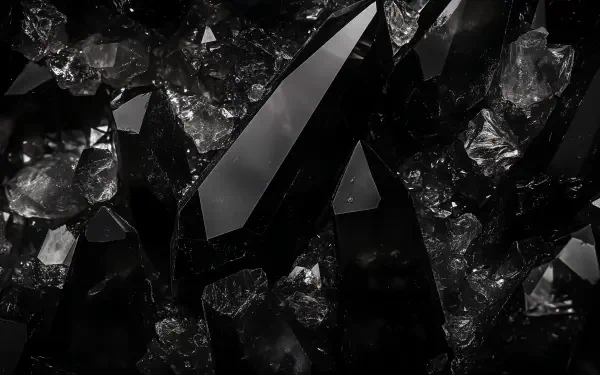 black crystal black crystals mineral rocks geology HD Desktop Wallpaper | Background Image