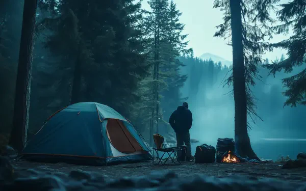 camping trip tent camping camping tent forest HD Desktop Wallpaper | Background Image