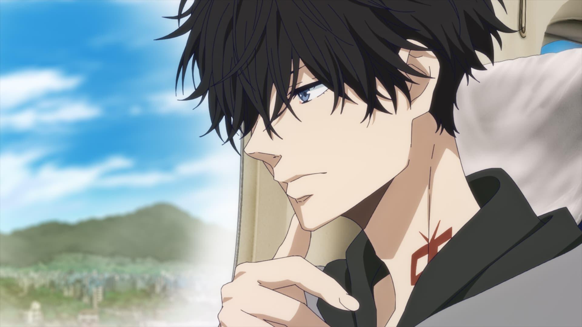 Anime-themed HD wallpaper featuring Ron Kamonohashi from Ron Kamonohashi's Forbidden Deductions, showcasing a character in deep thought against a scenic backdrop.