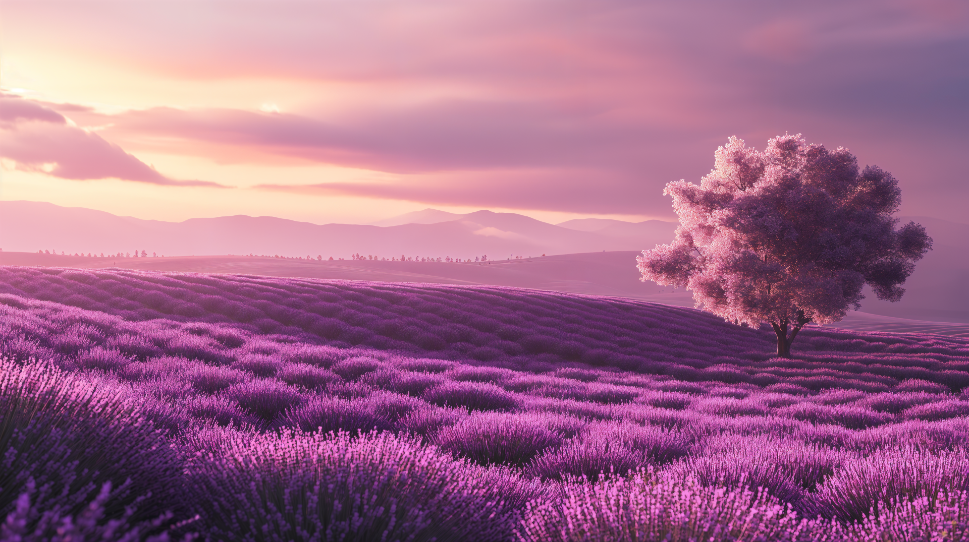 Serene Lavender Fields: A Stunning 4K Ultra HD Wallpaper by robokoboto