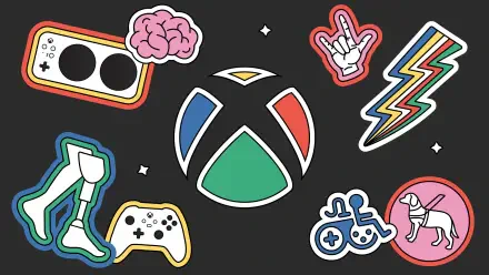 A vibrant HD desktop wallpaper showcasing Xbox-themed graphics, featuring gaming controllers, playful icons, and a bold Xbox logo, celebrating the gaming culture.