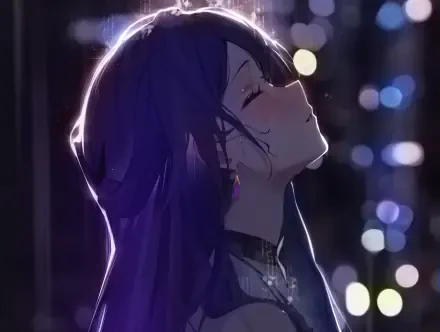 A stunning HD wallpaper featuring Acheron from the video game Honkai: Star Rail, capturing a moment of serenity with soft lighting and a reflective expression.