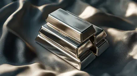 A close-up of gleaming silver bars resting on a soft, textured surface, showcasing a luxurious and elegant aesthetic in this 4K Ultra HD desktop wallpaper.