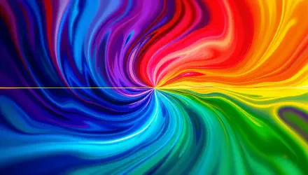 A vibrant color spectrum swirls in dynamic hues of red, blue, and green, creating an engaging 4K Ultra HD desktop wallpaper and background.