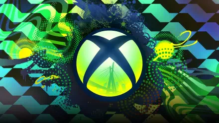 A vibrant HD desktop wallpaper featuring the Xbox logo, surrounded by dynamic green and yellow abstract patterns, creating an energetic gaming-themed background.