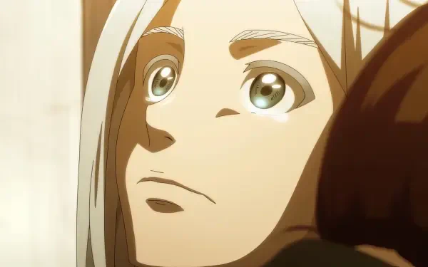 HD anime desktop wallpaper featuring a close-up of a character from The Blue Wolves of Mibu with expressive eyes and soft lighting.