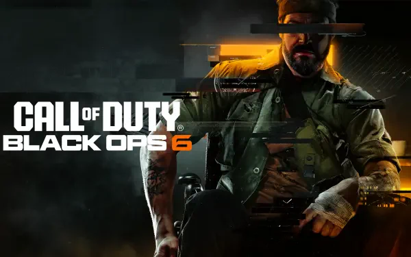 A striking HD wallpaper featuring a character from Call of Duty: Black Ops 6, showcasing intense visuals with dynamic lighting and a gritty atmosphere.