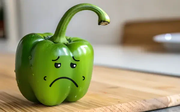 bell pepper green vegetable kitchen Sad face food humor HD Desktop Wallpaper | Background Image