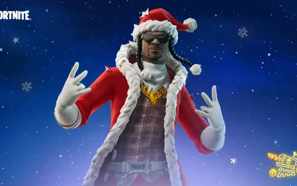 video game Fortnite Snoop Dogg Christmas HD Desktop Wallpaper | Background Image