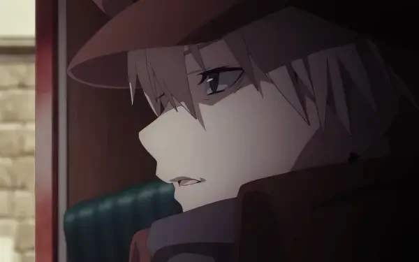 Anime-inspired HD desktop wallpaper featuring Ishura, depicting a character in profile with a thoughtful expression, set against a blurred background.