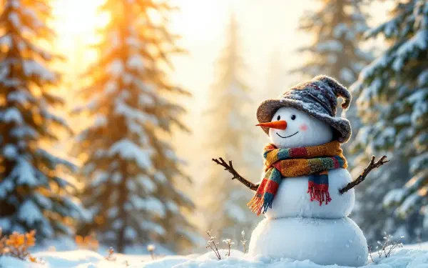 snowman Christmas HD Desktop Wallpaper | Background Image