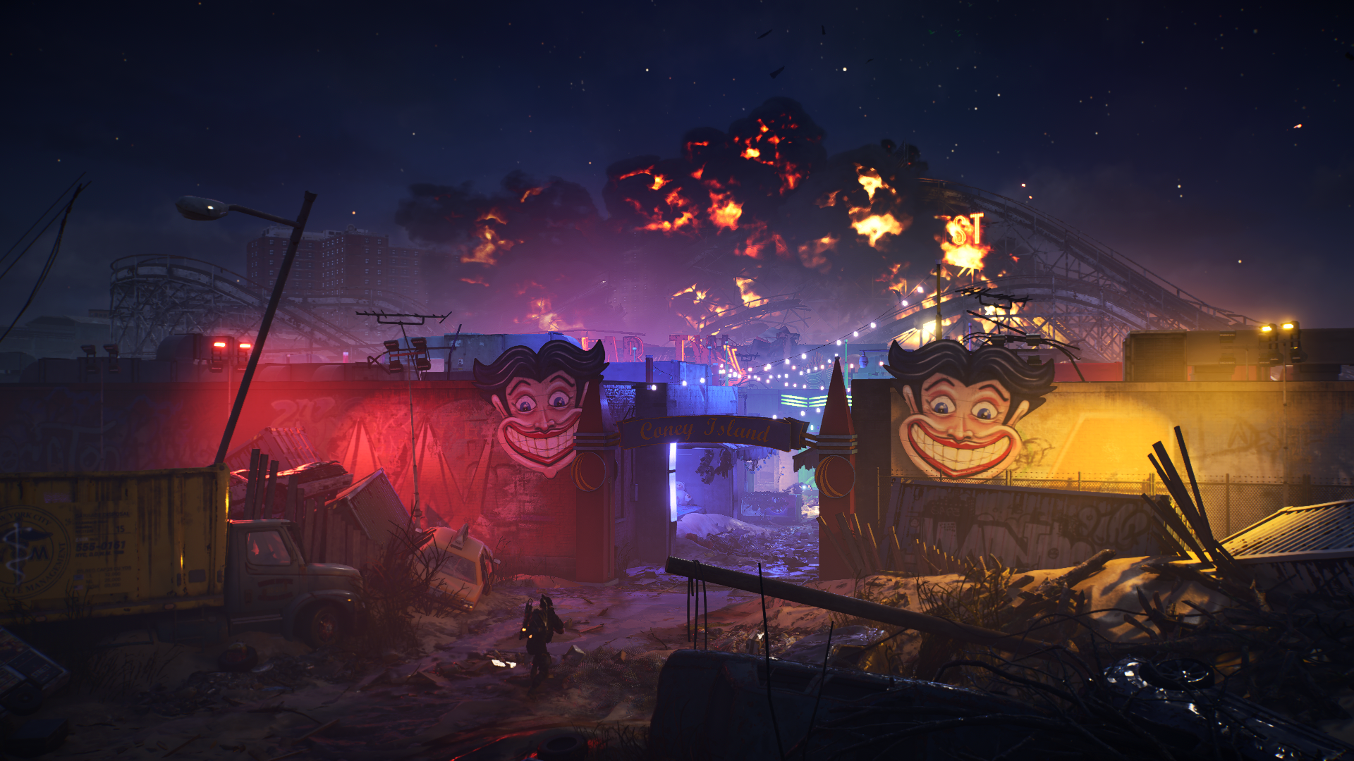 Download Tom Clancy's The Division 2 Neon Abyss Video Game Smile Park HD Wallpaper by RangerZer0