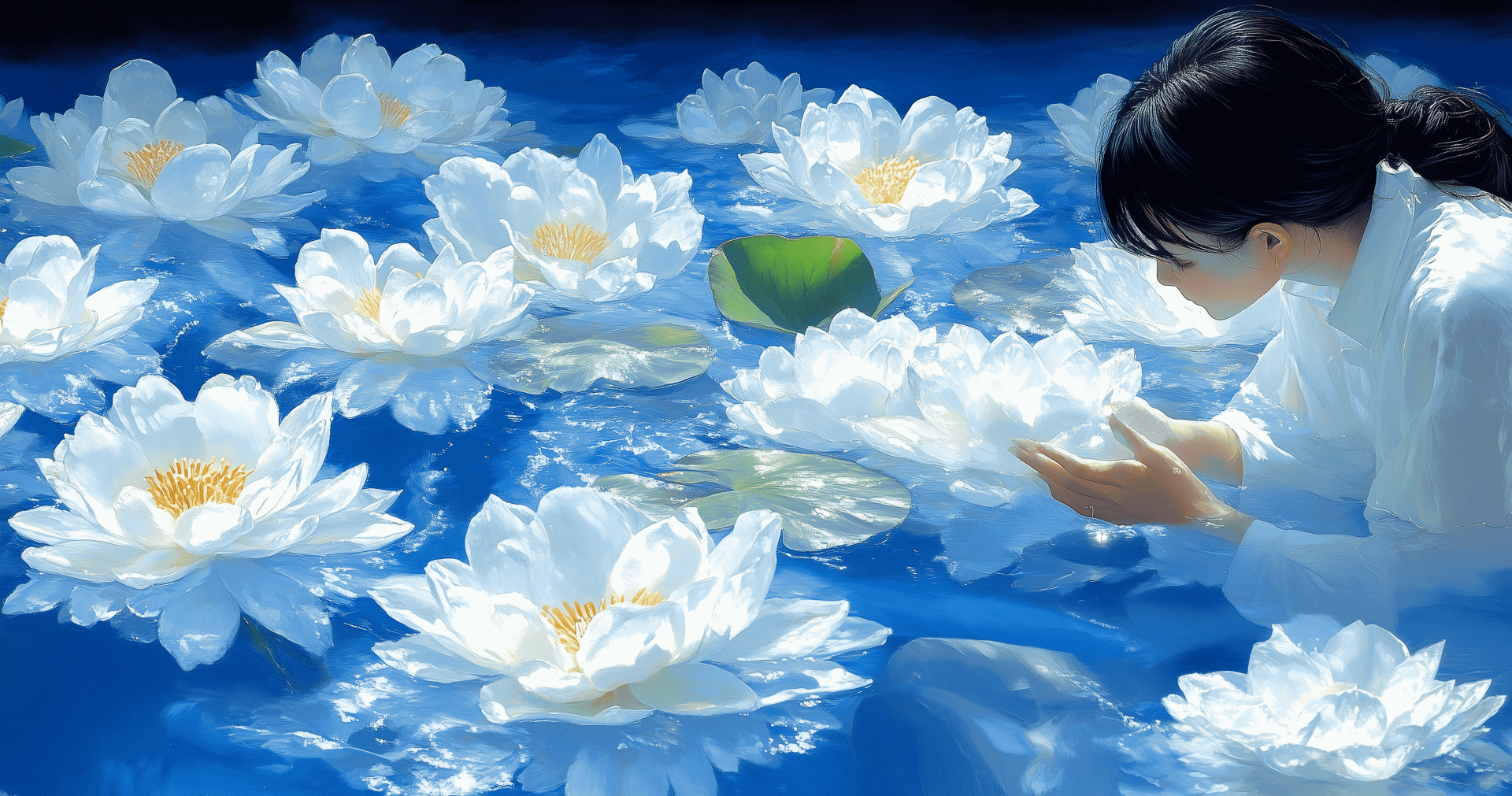 Download Painting Artistic Lotus 4k Ultra HD Wallpaper