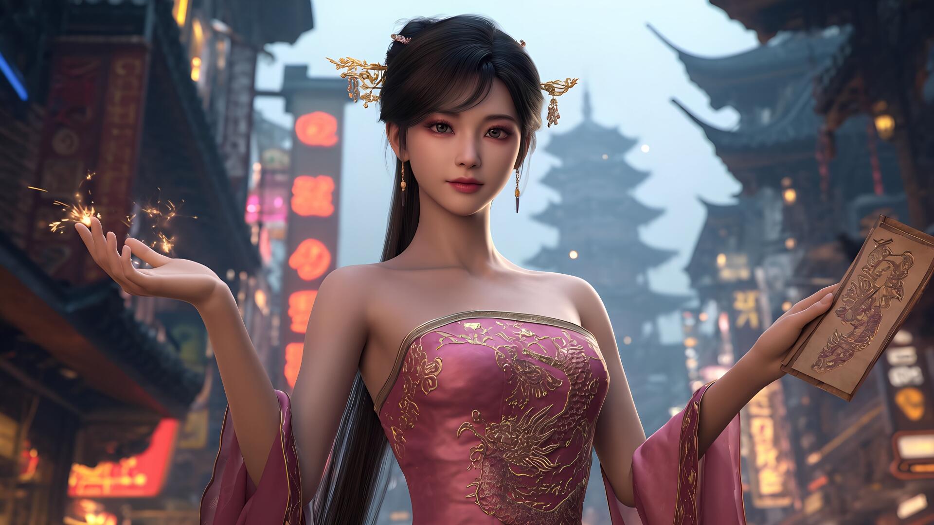 Download AI Art Woman 8k Ultra HD Wallpaper