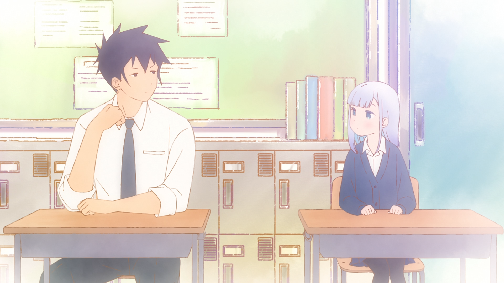 Download Anime Aharen-san Is Indecipherable Reina Aharen Raidou Matsuboshi HD Wallpaper