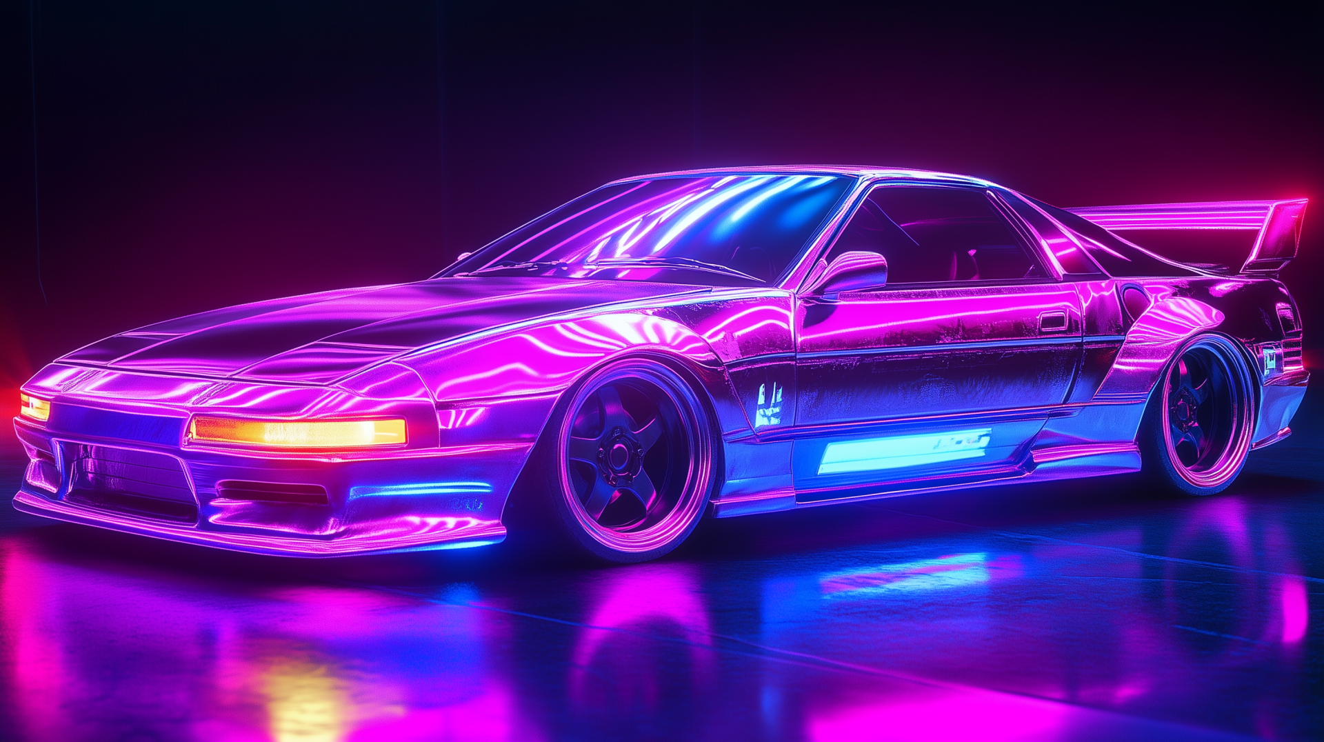 Purple Neon JDM Car HD Wallpaper by patrika | 2912x1632 | Wallpaper Abyss