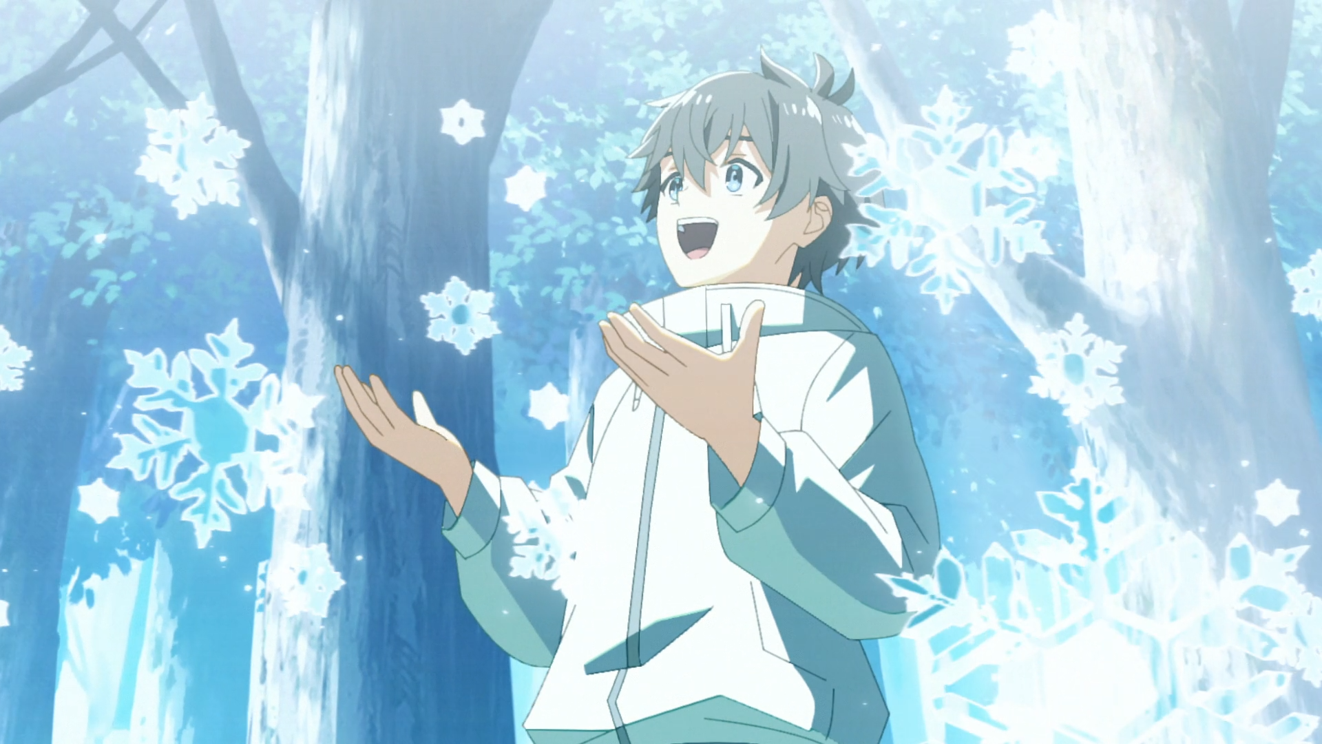 Ryou — The Water Magician: Crystal Snowfall HD Wallpaper