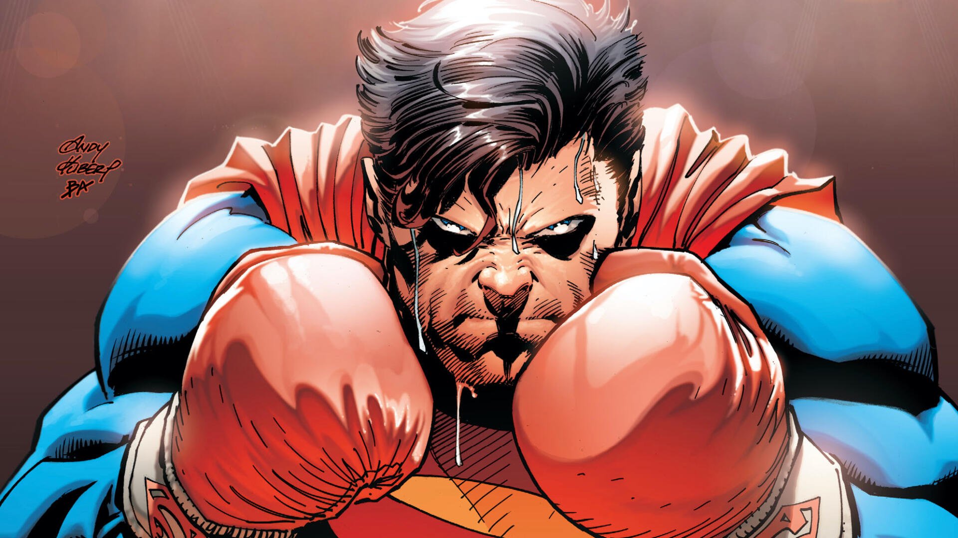 Download Superman: Up In The Sky HD Wallpaper by Andy Kubert