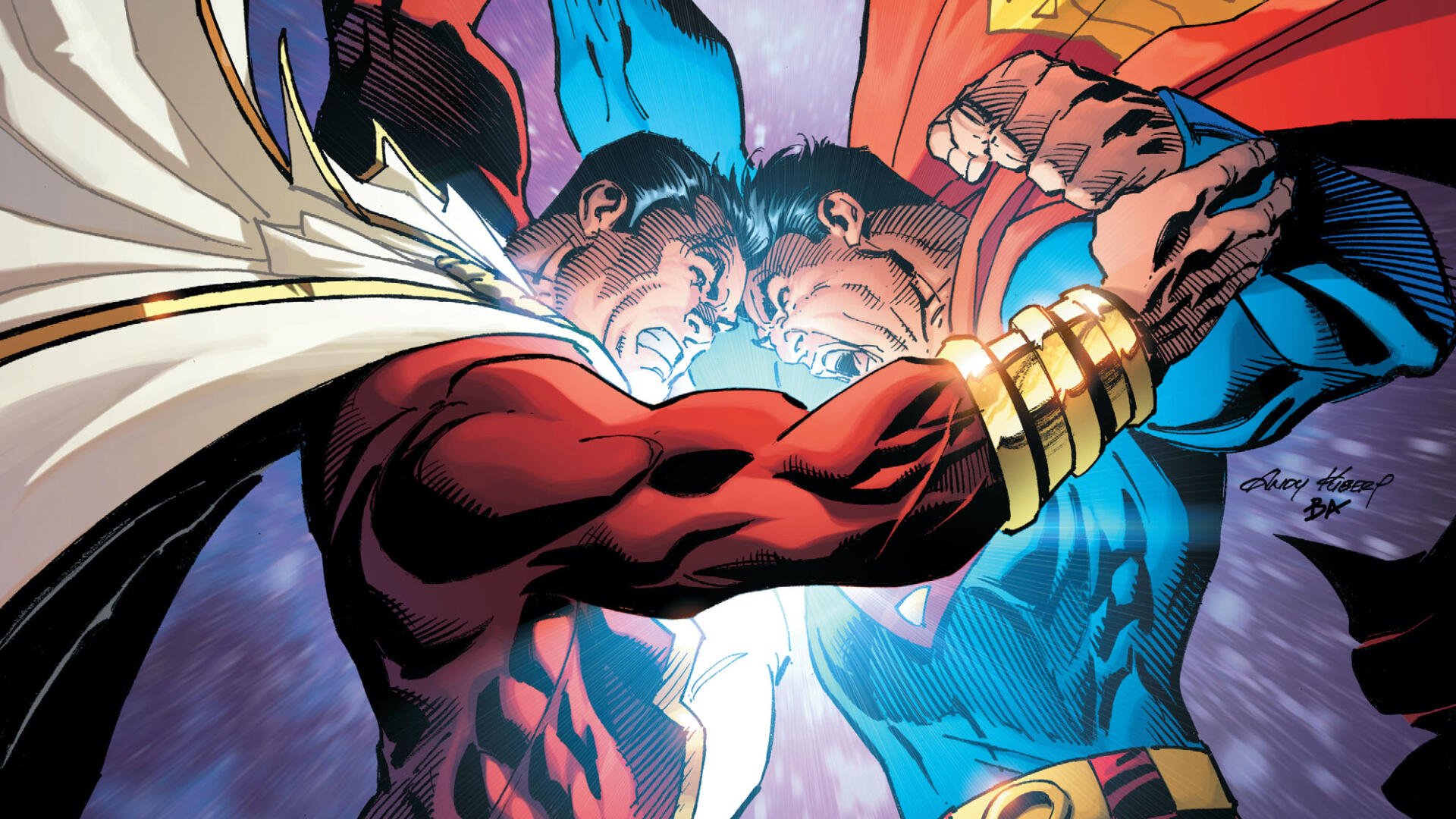 Download Superman: Up In The Sky HD Wallpaper by Andy Kubert