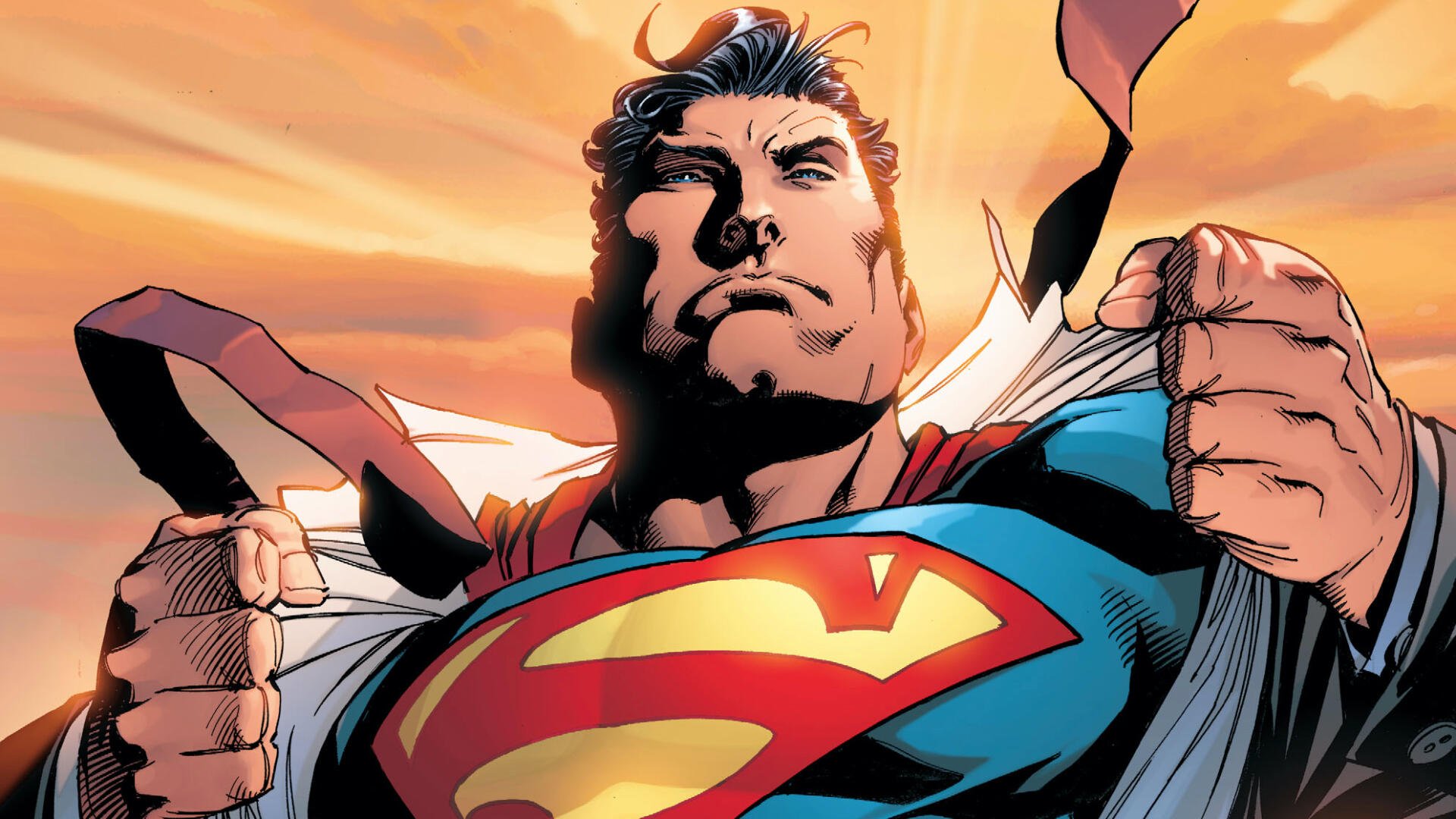 Download Superman: Up In The Sky HD Wallpaper by Andy Kubert