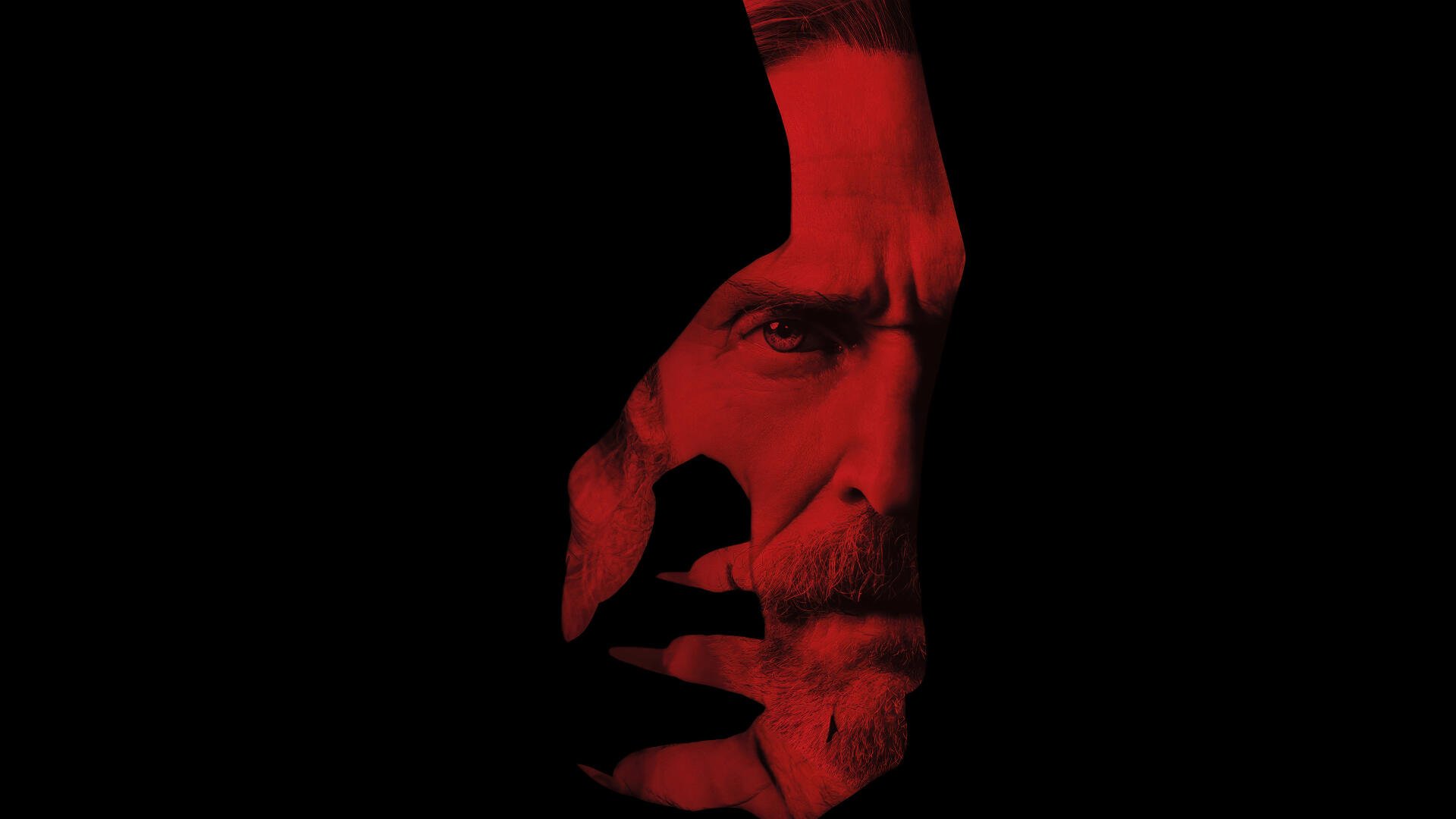 4K Ultra HD PC desktop wallpaper featuring Nosferatu (2024) with a striking red-tinted close-up of the vampire's face emerging from shadows.