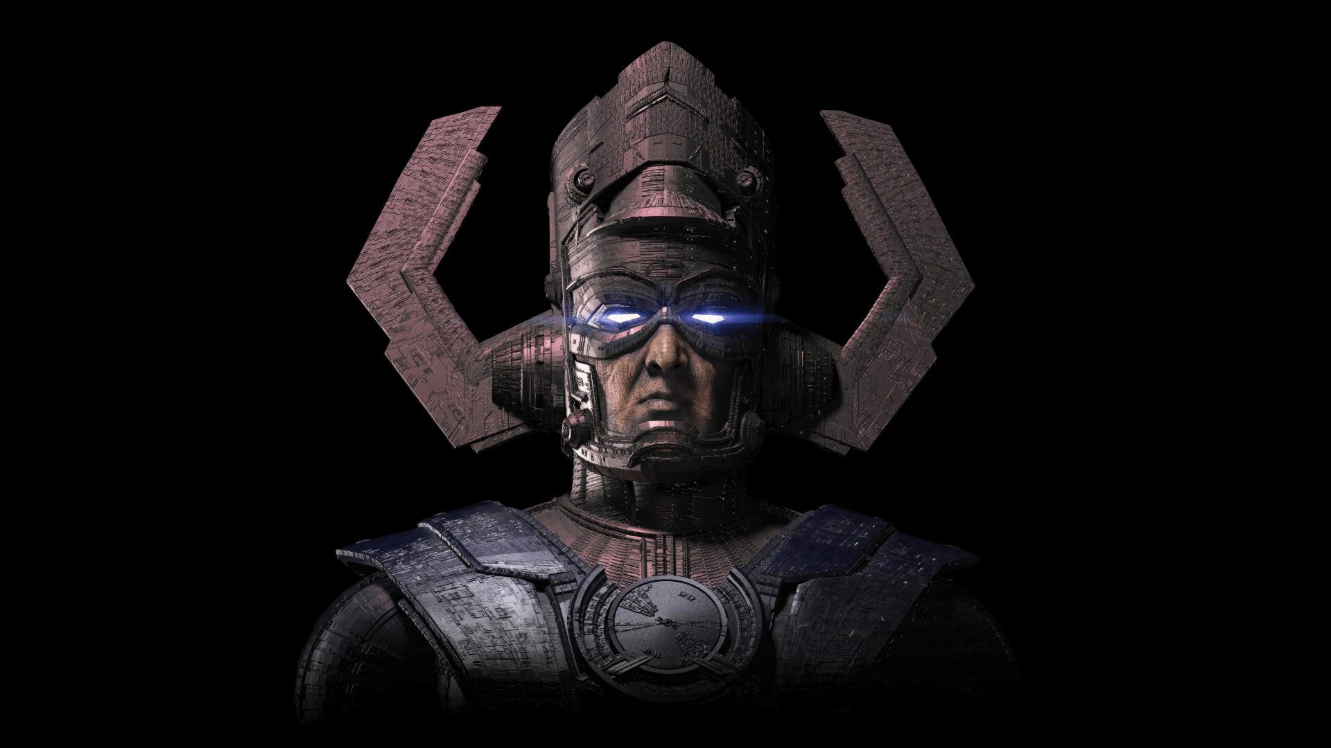 The Fantastic Four: First Steps features a detailed, futuristic character portrait in 8K Ultra HD, designed as a striking PC desktop wallpaper and background.