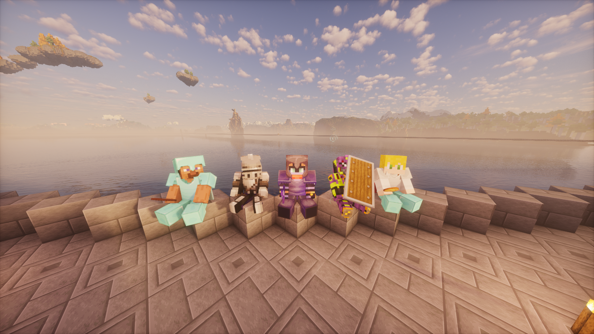 Minecraft HD: Epic Adventure Crew Ready for Exploration | 2560x1440 ...