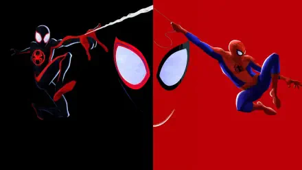 spider man Miles Morales Peter Parker HD Desktop Wallpaper | Background Image