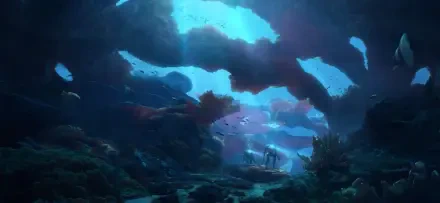 underwater sea Sci Fi robot HD Desktop Wallpaper | Background Image