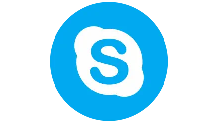 A vibrant 4K Ultra HD wallpaper featuring the Skype logo on a bright blue background, representing modern communication technology.
