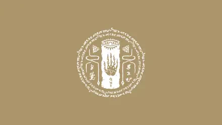 4K Ultra HD PC desktop wallpaper featuring a stylized emblem from The Legend of Zelda: Tears of the Kingdom on a muted brown background.