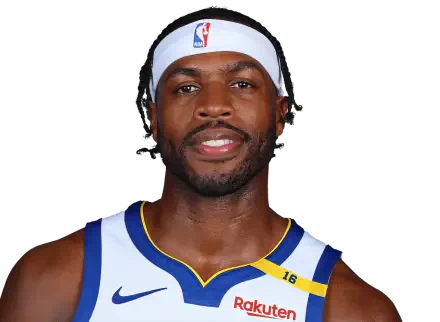 HD desktop wallpaper featuring NBA player Buddy Hield in a Golden State Warriors jersey with a white headband against a black background.