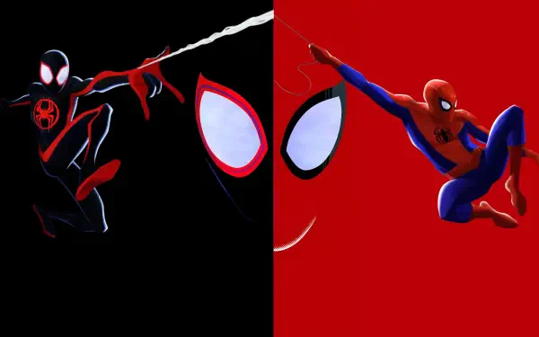 spider man Miles Morales Peter Parker HD Desktop Wallpaper | Background Image